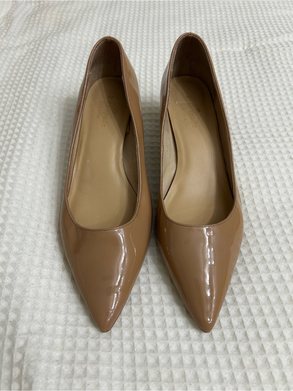 kate spade Nude Patent Pointed-Toe Pumps